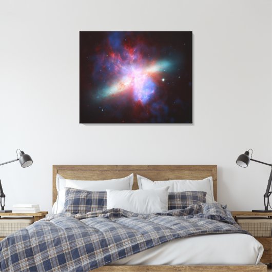 Galaxy M82 Hubble NASA Canvas Afdruk (Insitu (Slaapkamer))