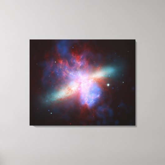 Galaxy M82 Hubble NASA Canvas Afdruk (Voorkant)