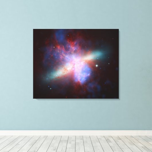 Galaxy M82 Hubble NASA Canvas Afdruk (Insitu (Houten vloer))