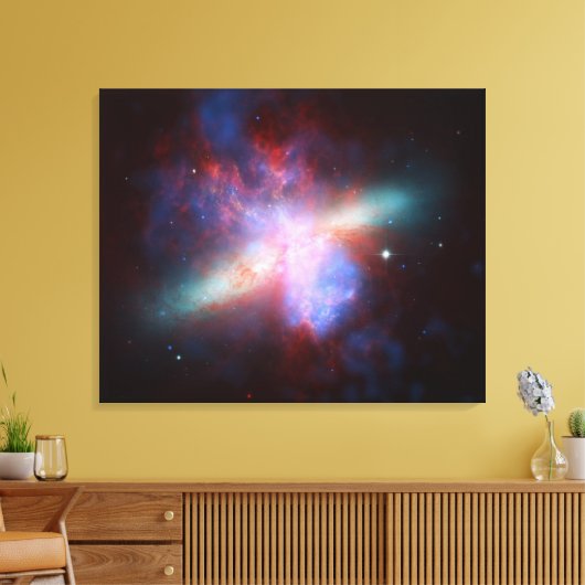 Galaxy M82 Hubble NASA Canvas Afdruk (Insitu (Woonkamer))