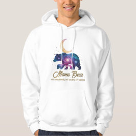 Galaxy Mama Beer & Welpen Maan Silhouet Hoodie