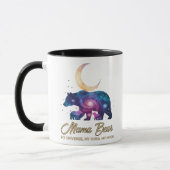 Galaxy Mama Beer & Welpen Maan Silhouet Mok (Links)