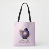 Galaxy Mama & Child Silhouette Moon Art Tote Bag (Voorkant)