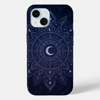 Galaxy Mandala Phone Case | Celestial Moon & Stars