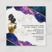 *~* Galaxy Mermaid Moon Mystic Agate Visitekaartje (Achterkant)