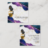 *~* Galaxy Mermaid Moon Mystic Agate Visitekaartje (Voorkant / Achterkant)