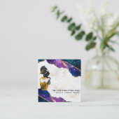 *~* Galaxy Mermaid Moon Mystic Agate Visitekaartje (Staand voorkant)