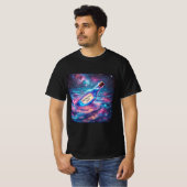 Galaxy Message Fles Mannen t-shirt (Voorkant volledig)