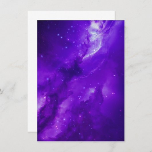 Galaxy met sterren in ruimteuitnodiging kaart (Voorkant / Achterkant)