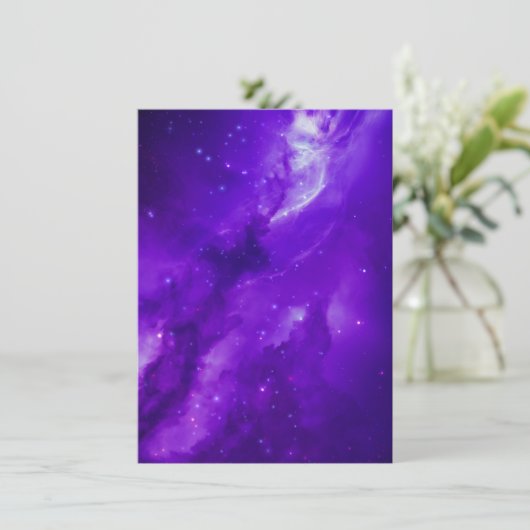 Galaxy met sterren in ruimteuitnodiging kaart (Staand voorkant)