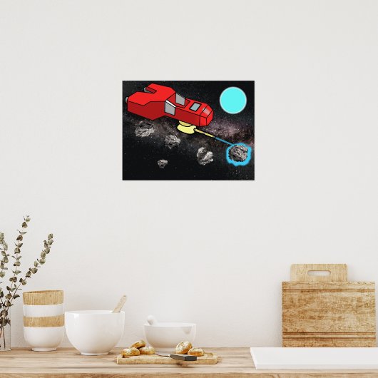 Galaxy Mining Wasp Poster (Keuken)