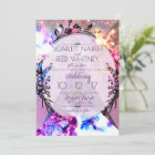 Galaxy Modern Space Hip Huwelijksuitnodiging Kaart (Staand voorkant)