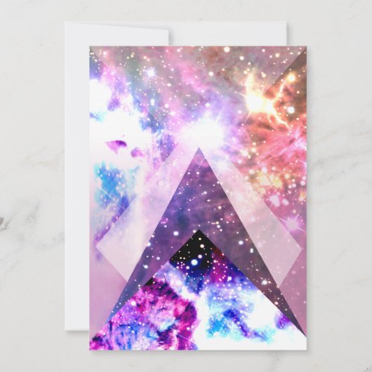 Galaxy Modern Space Hip Huwelijksuitnodiging Kaart (Achterkant)