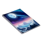 Galaxy Moon Aurora Notitieboek (Rechterzijde)