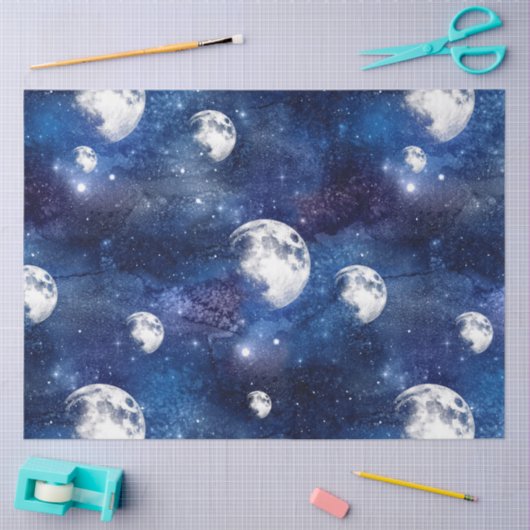 Galaxy Moon serie ontwerp 8 Tissuepapier (Craft)