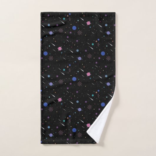 Galaxy Moon sterren, Night Sky, Astronomie Bad Handdoek (Handdoek)