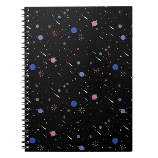 Galaxy Moon sterren, Night Sky, Astronomie Notitieboek (Voorkant)