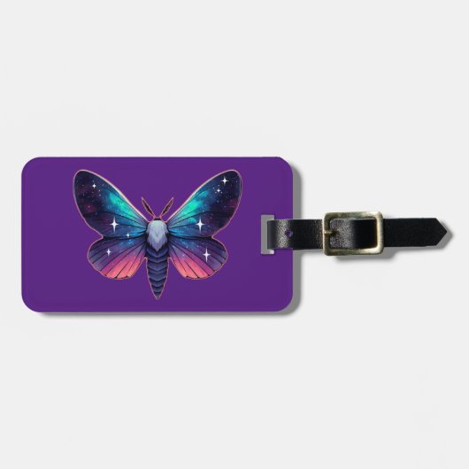 Galaxy Moth - kosmische ruimte thema fantasie Bagagelabel (Voorkant horizontaal)