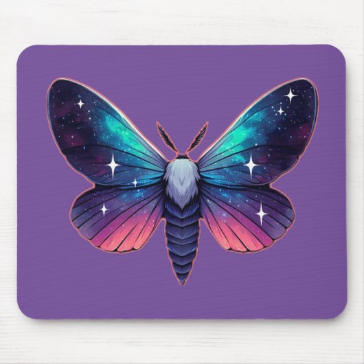Galaxy Moth - kosmische ruimte thema fantasie Muismat (Voorkant)
