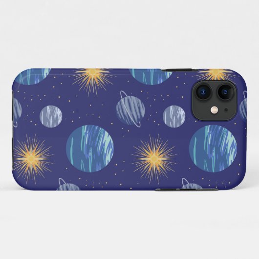 Galaxy naadloos patroon ontwerp Case-Mate iPhone case (Achterkant (horizontaal))