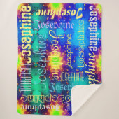 Galaxy Naam Sunburst Supernova Tie-dye Sherpa Deken (Voorkant)