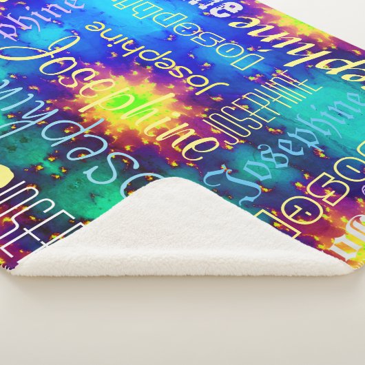 Galaxy Naam Sunburst Supernova Tie-dye Sherpa Deken (3/4)