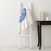 Galaxy & Name Girls Cute Blue Monogram Waterverf Sherpa Deken (In situ)