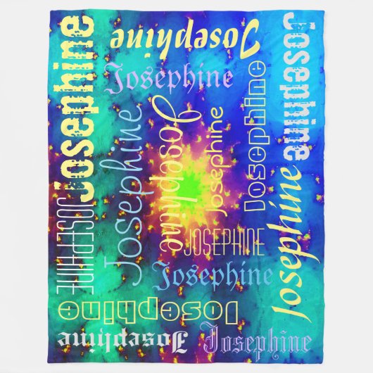 Galaxy Name Sunburst Supernova Stropdas-dye Fleece Deken (Voorkant)