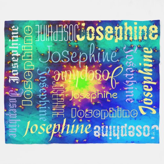 Galaxy Name Sunburst Supernova Stropdas-dye Fleece Deken (Voorkant (Horizontaal))