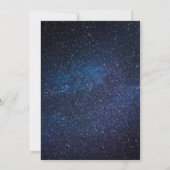 Galaxy Navy Blue Sky Sterrennacht Bruiloft Kaart (Achterkant)