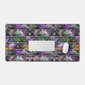 Galaxy Nebula Buitenruimte Geometrische Sterren Cu Bureaumat (Keyboard & Muis)