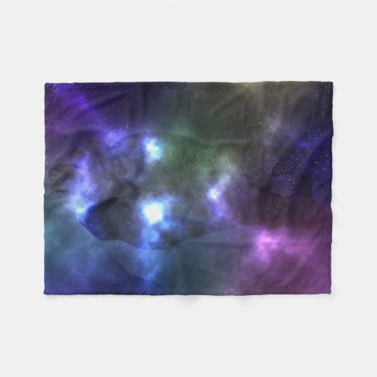 Galaxy Nebula Cat Fleece Blanket Deken (Voorkant (Horizontaal))