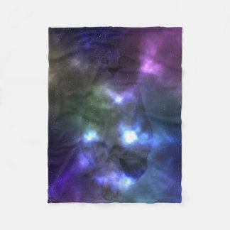 Galaxy Nebula Cat Fleece Blanket Deken