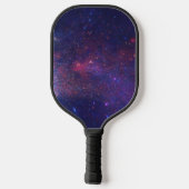 Galaxy Nebula Cool Navy Blue Monogram aangepast Pickleball Paddle (Achterkant)