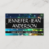 Galaxy Nebula Glitter Regen Sprankelende Sterren G Visitekaartje (Voorkant)