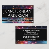 Galaxy Nebula Glitter Regen Sprankelende Sterren R Visitekaartje (Voorkant / Achterkant)