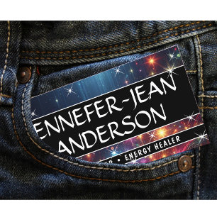 Galaxy Nebula Glitter Regen Sprankelende Sterren Z Visitekaartje