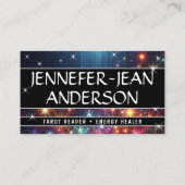 Galaxy Nebula Glitter Regen Sprankelende Sterren Z Visitekaartje (Voorkant)