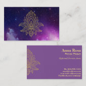 ** Galaxy Nebula Kosmische Heilige Hamsa Visitekaartje (Voorkant / Achterkant)