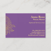 ** Galaxy Nebula Kosmische Heilige Hamsa Visitekaartje (Achterkant)