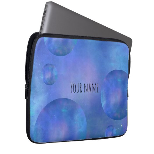 Galaxy Nebula Laptop Sleeve case Custom Name  (Voorkant Rechts)