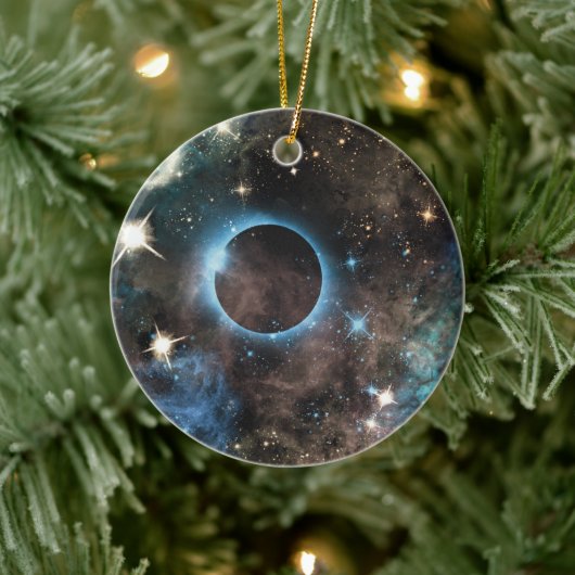 Galaxy Nebula Planet Hubble Telescope Fotografie Keramisch Ornament (Boom)
