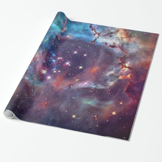 Galaxy Nebula ruimte afbeelding. Cadeaupapier (Uitgerold)