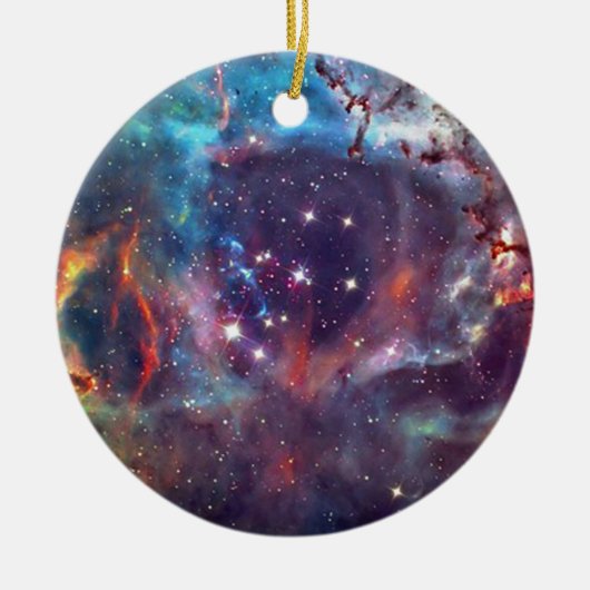 Galaxy Nebula ruimte afbeelding. Keramisch Ornament (Voorkant)