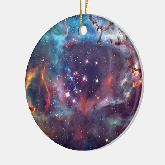 Galaxy Nebula ruimte afbeelding. Keramisch Ornament (Links)
