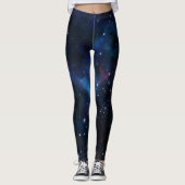 Galaxy Nebula Space Art Design Leggings (Voorkant)