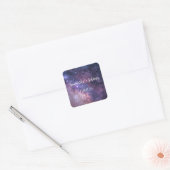 Galaxy Nebula Space Constellation Bruiloft Vierkante Sticker (Envelop)