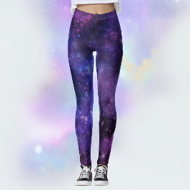 Galaxy Nebula Space-Theme Leggings