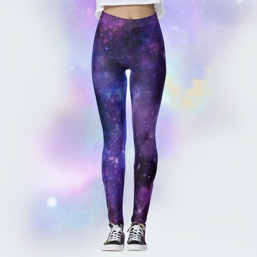 Galaxy Nebula Space-Theme Leggings