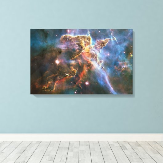Galaxy Nebula supernova Star-explosie Canvas Afdruk (Insitu (Houten vloer))
